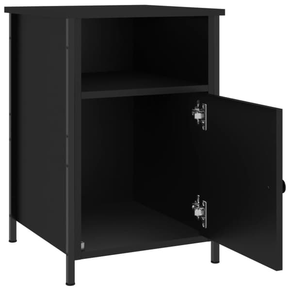 vidaXL Sängbord 2 st svart 40x42x60 cm konstruerat trä