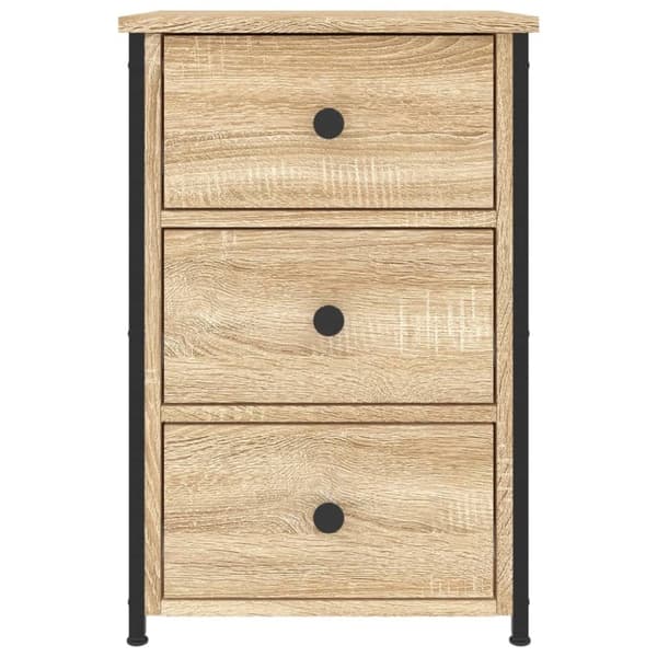 vidaXL sengeborde 2 stk. 40x36x60 cm konstrueret træ sonoma-eg