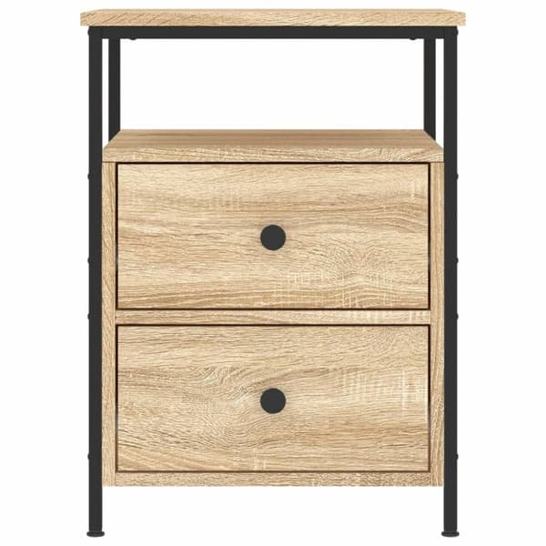 vidaXL Yöpöydät 2 kpl Sonoma-tammi 44x45x60 cm tekninen puu