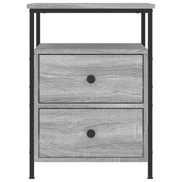 vidaXL Yöpöydät 2 kpl harmaa Sonoma 44x45x60 cm tekninen puu