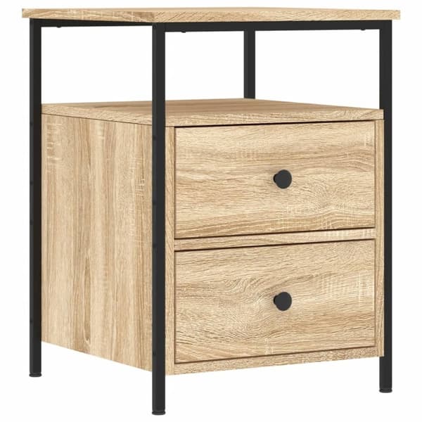 vidaXL Sängbord 2 st sonoma-ek 44x45x60 cm konstruerat trä