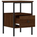 Miniatyrbilde 6 av 11: vidaXL Nattbord 2 stk brun eik 34x36x50 cm konstruert tre