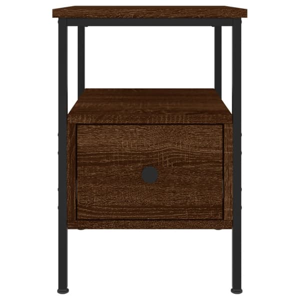 vidaXL Yöpöydät 2 kpl ruskea tammi 34x36x50 cm tekninen puu