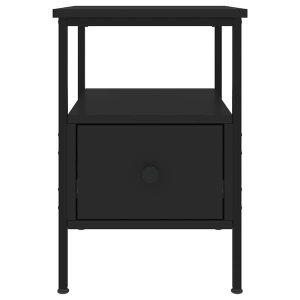 vidaXL Sängbord 2 st svart 34x36x50 cm konstruerat trä