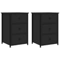 Miniatyrbilde 1 av 11: vidaXL Nattbord 2 stk svart 40x36x60 cm konstruert tre