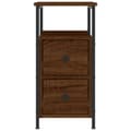 Miniatyrbilde 5 av 11: vidaXL Nattbord 2 stk brun eik 30x60x60 cm konstruert tre