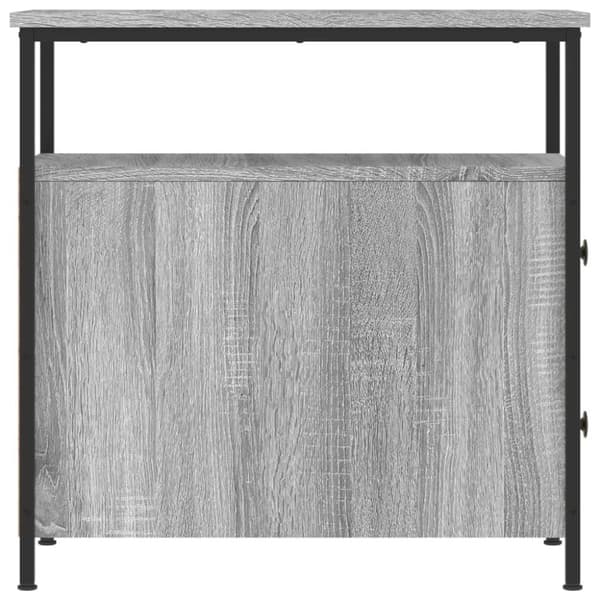 vidaXL sengeborde 2 stk. 30x60x60 cm konstrueret træ grå sonoma-eg