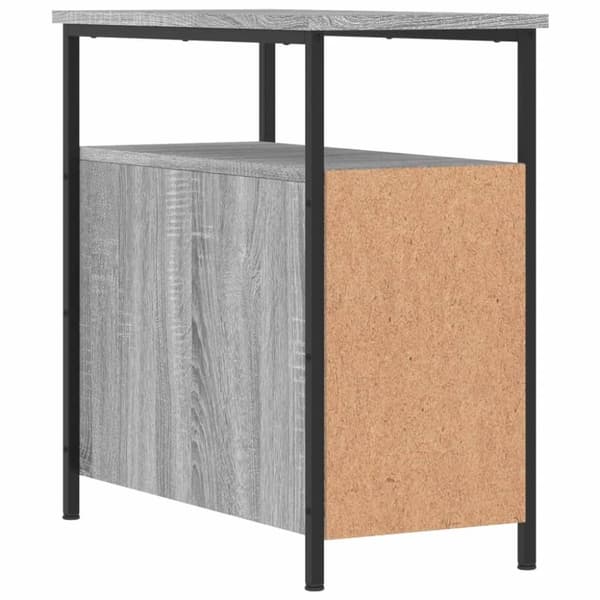 vidaXL sengeborde 2 stk. 30x60x60 cm konstrueret træ grå sonoma-eg