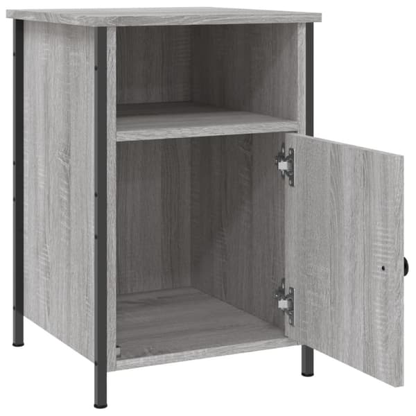 vidaXL sengeborde 2 stk. 40x42x62 cm konstrueret træ grå sonoma-eg