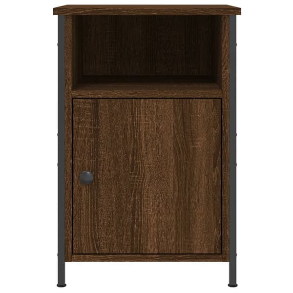 vidaXL sengeborde 2 stk. 40x42x60 cm konstrueret træ brunt egetræ