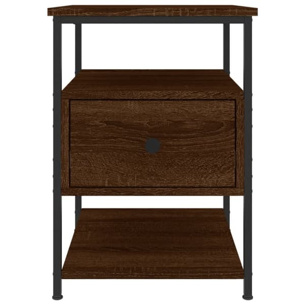 vidaXL sengeborde 2 stk. 40x42x56 cm konstrueret træ brunt egetræ