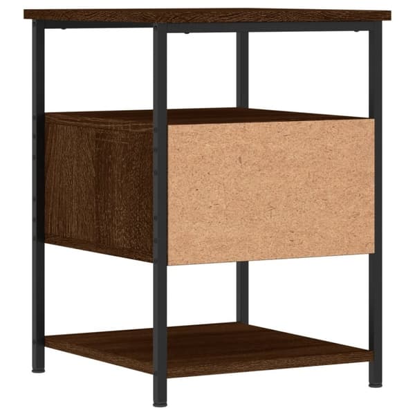 vidaXL sengeborde 2 stk. 40x42x56 cm konstrueret træ brunt egetræ