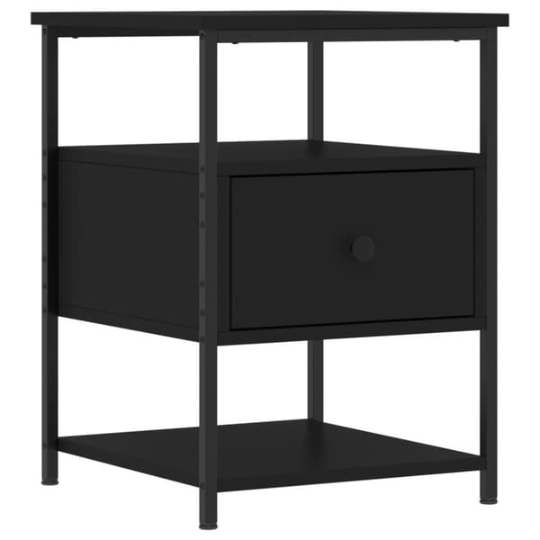 vidaXL sengeborde 2 stk. 40x42x56 cm konstrueret træ sort