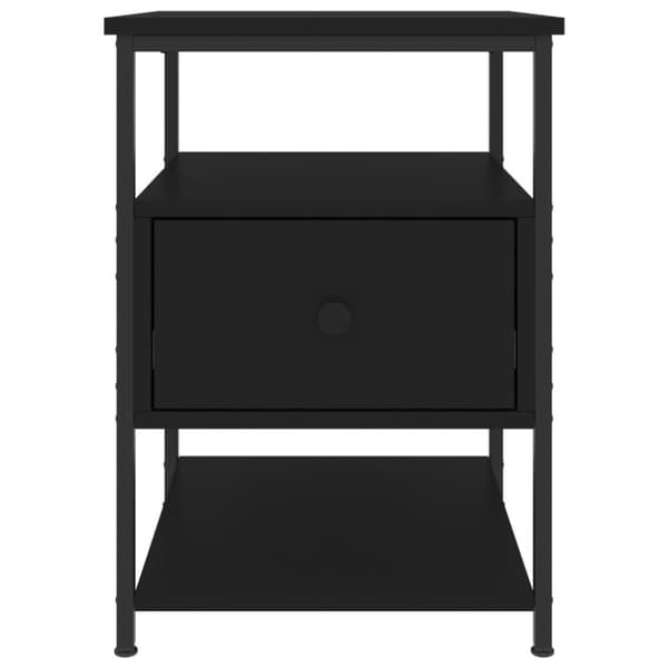 vidaXL sengeborde 2 stk. 40x42x56 cm konstrueret træ sort