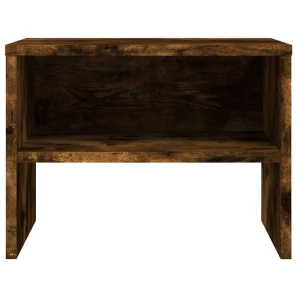 vidaXL Nattbord røkt eik 40x30x30 cm konstruert tre