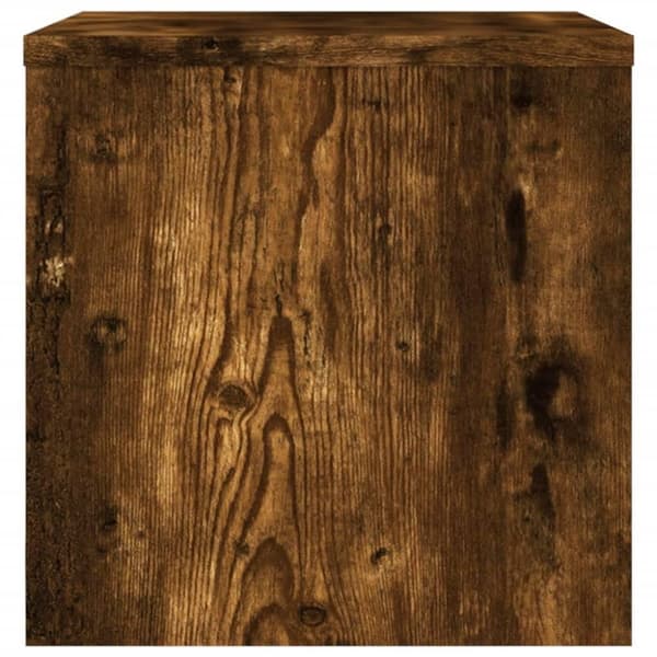 vidaXL Nattbord røkt eik 40x30x30 cm konstruert tre