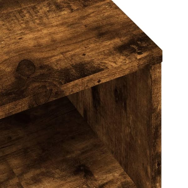 vidaXL Nattbord røkt eik 40x30x30 cm konstruert tre