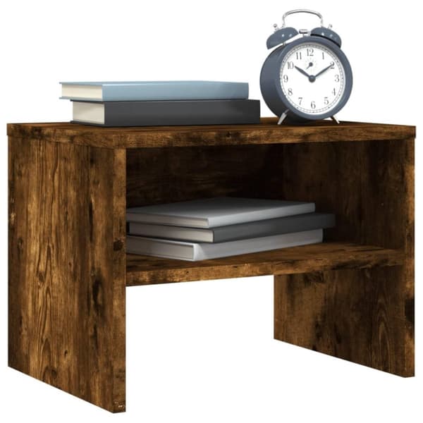 vidaXL Nattbord røkt eik 40x30x30 cm konstruert tre