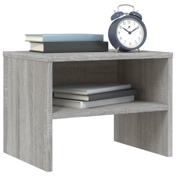vidaXL Yöpöydät 2 kpl harmaa sonoma 40x30x30 cm tekninen puu