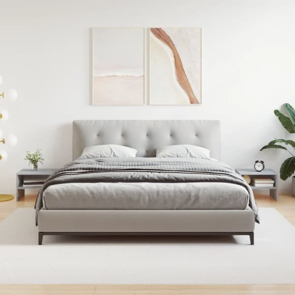 vidaXL Yöpöydät 2 kpl harmaa sonoma 40x30x30 cm tekninen puu