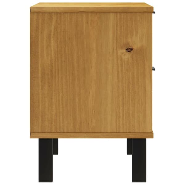 vidaXL sengebord FLAM 49x35x50 cm massivt fyrretræ