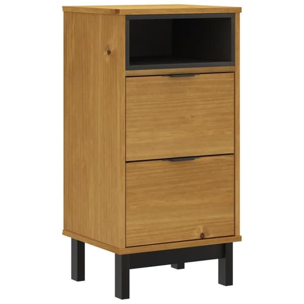 vidaXL sengebord FLAM 40x35x80 cm massivt fyrretræ