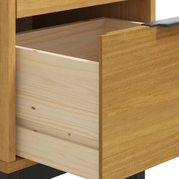 vidaXL Sängskåp FLAM 40x35x80 cm massiv furu