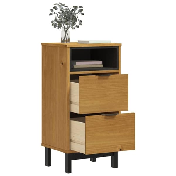 vidaXL Sängskåp FLAM 40x35x80 cm massiv furu