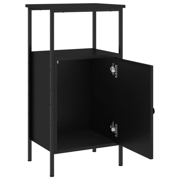 vidaXL Sängbord 2 st svart 41x31x80 cm konstruerat trä