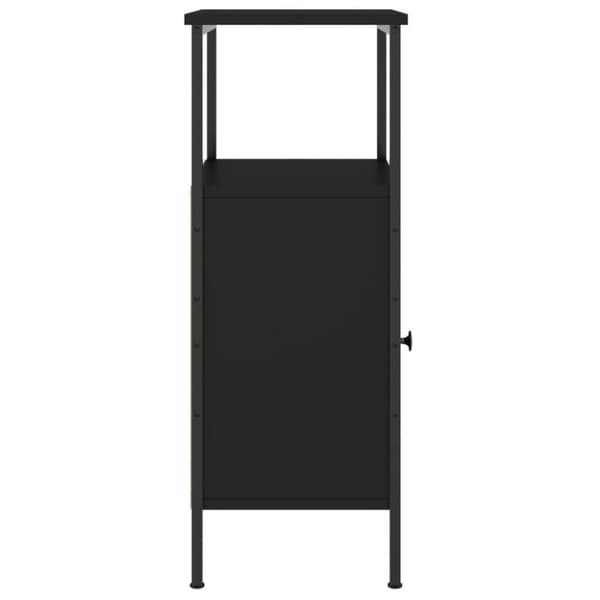 vidaXL Sängbord 2 st svart 41x31x80 cm konstruerat trä