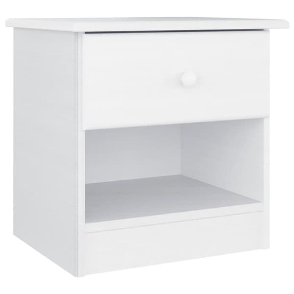 vidaXL Nattbord ALTA hvit 41x35x41 cm heltre furu