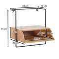 Pikkukuva 5 / 7: Rootz-yöpöytä seinälle kiinnitettäväksi 44x45x35 cm yöpöytä massiivi mangopuuta - Yöpöytä hyllyllä - Kelluva seinälauta joustinpatjasänkyyn - Seinäkon