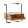 Pikkukuva 7 / 7: Rootz-yöpöytä seinälle kiinnitettäväksi 44x45x35 cm yöpöytä massiivi mangopuuta - Yöpöytä hyllyllä - Kelluva seinälauta joustinpatjasänkyyn - Seinäkon