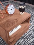 Miniatyrbillede 6 af 7: Rootz sengebord massivt træ akacie sengebord kommode 30 cm 1 skuffe opbevaring sengebord i landlig ægte træ