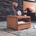 Miniatyrbillede 2 af 7: Rootz sengebord massivt træ akacie sengebord kommode 30 cm 1 skuffe opbevaring sengebord i landlig ægte træ