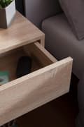 Miniatyrbillede 5 af 6: Rootz sengebord til vægmontering 46x15x30cm Sonoma sengebord træ - Væghylde med skuffe - Sengeskab vægplade til flydende boxmadrasser - Vægkonsol hæng