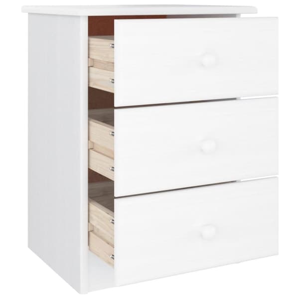 vidaXL sengebord ALTA 41x35x55,5 cm massivt fyrretræ hvid