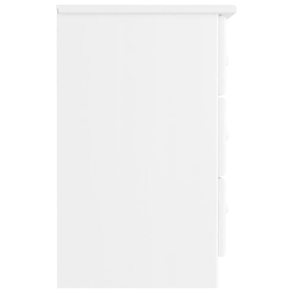 vidaXL sengebord ALTA 41x35x55,5 cm massivt fyrretræ hvid