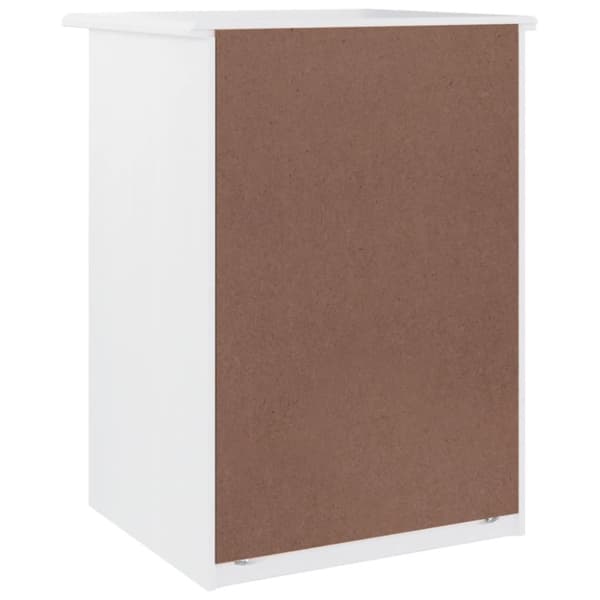 vidaXL sengebord ALTA 41x35x55,5 cm massivt fyrretræ hvid