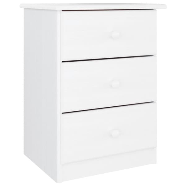 vidaXL sengebord ALTA 41x35x55,5 cm massivt fyrretræ hvid