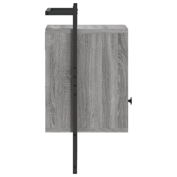 vidaXL Nattbord veggmontert grå sonoma 40x30x61 cm konstruert tre