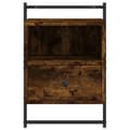 Miniatyrbilde 6 av 11: vidaXL Nattbord veggmontert 2 stk røkt eik 40x30x61 cm konstruert tre