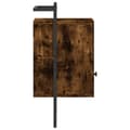 Miniatyrbilde 7 av 11: vidaXL Nattbord veggmontert 2 stk røkt eik 40x30x61 cm konstruert tre
