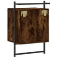Miniatyrbilde 8 av 11: vidaXL Nattbord veggmontert 2 stk røkt eik 40x30x61 cm konstruert tre
