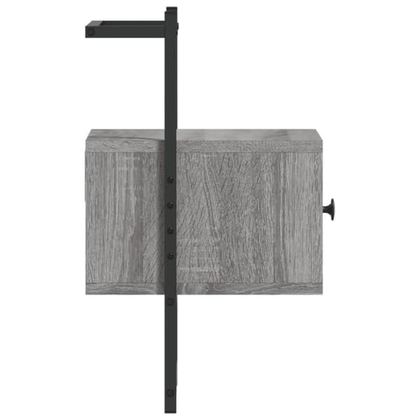 vidaXL Sängbord väggmonterat 2 st grå sonoma 35x30x51 cm konstr. trä