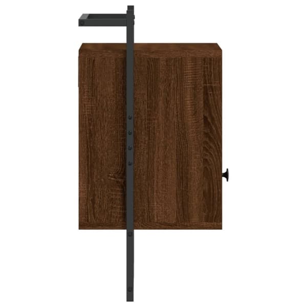 vidaXL Yöpöydät seinälle 2 kpl ruskea tammi 40x30x61 cm tekninen puu