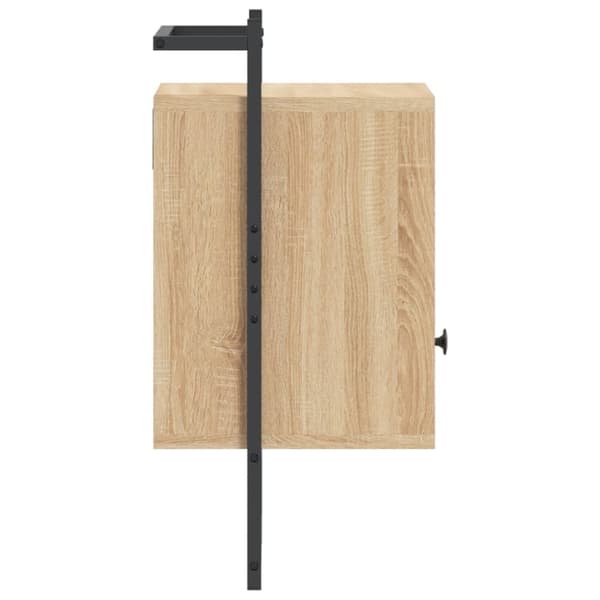 vidaXL væghængt sengebord 40x30x61 cm konstrueret træ sonoma-eg