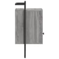 Miniatyrbilde 7 av 11: vidaXL Nattbord veggmontert 2 stk grå sonoma 40x30x61cm konstruert tre