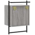 Miniatyrbilde 8 av 11: vidaXL Nattbord veggmontert 2 stk grå sonoma 40x30x61cm konstruert tre