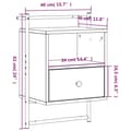 Miniatyrbilde 9 av 10: vidaXL Nattbord veggmontert brun eik 40x30x61 cm konstruert tre